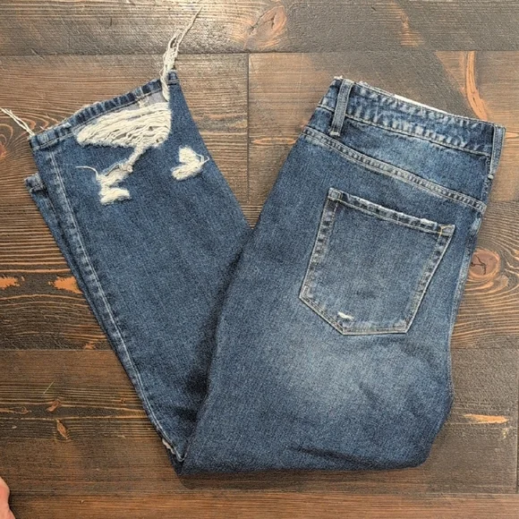 Flying Monkey Dark Blue Denim with Distressed Detail - Picture 6 of 7